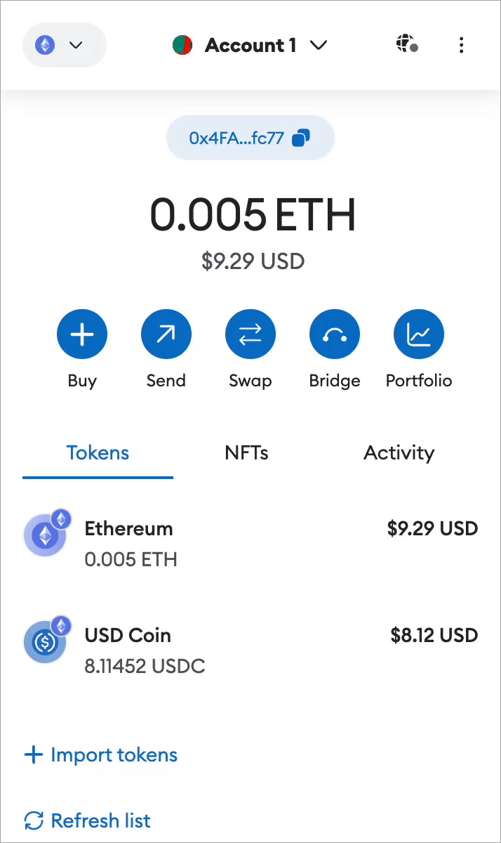 Selecting Network Settings